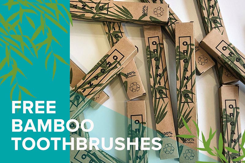 Free Bamboo Toothbrushes banner