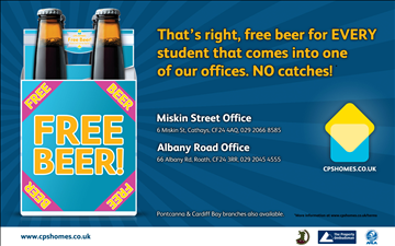 Free Beer for all Cardiff Students