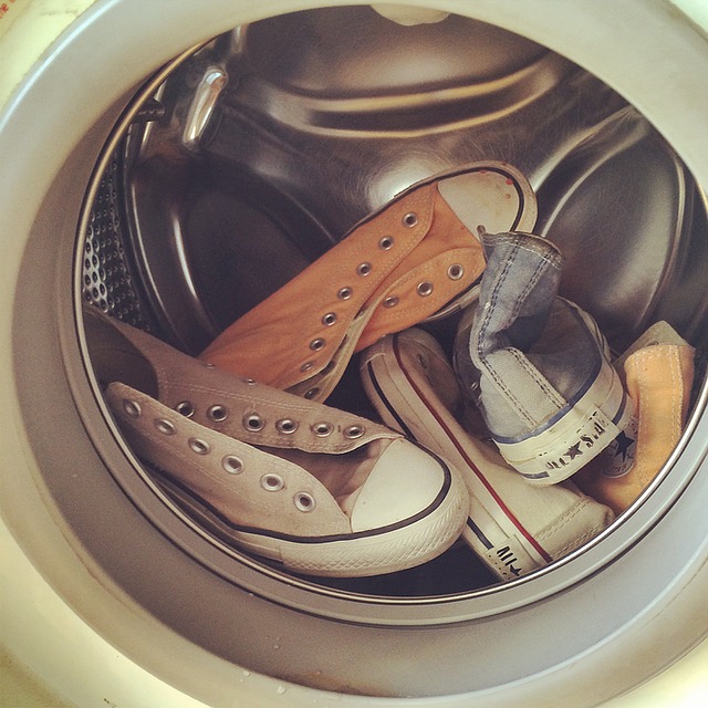 Trainers in a washing machine