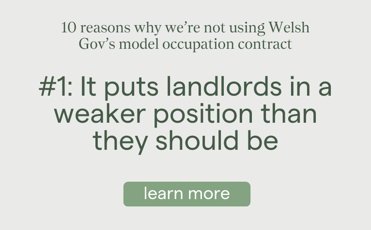 It puts landlords in a weaker position than they should be