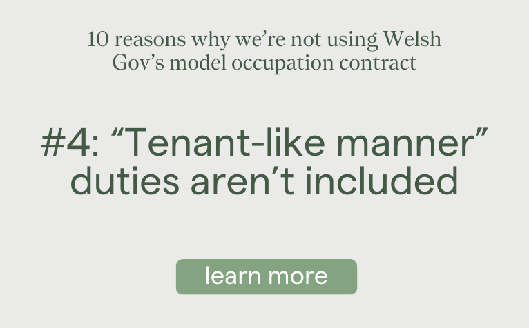“Tenant-like manner” duties aren’t included