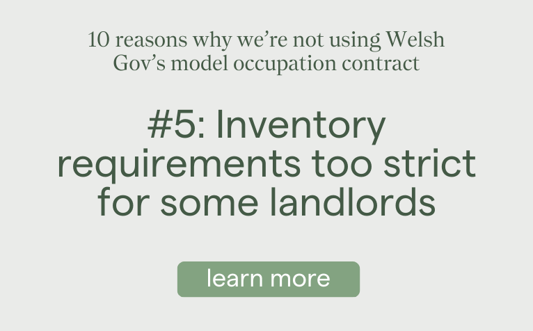 Inventory requirements too strict for some landlords
