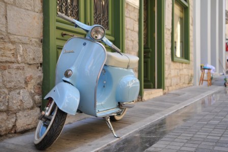 Blue Vespa