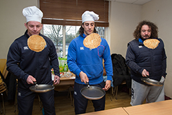 Cardiff Blues flip pancakes