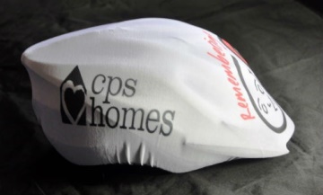 Bike helmet sponsored by CPS Homes