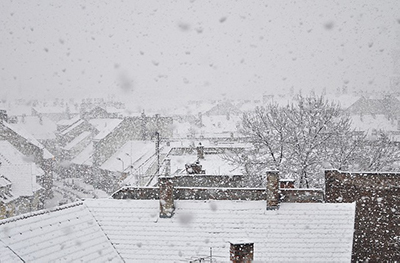 Rooftops in snow