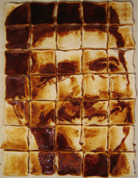 The now famous marmite on toast portrait of Simon Cowell