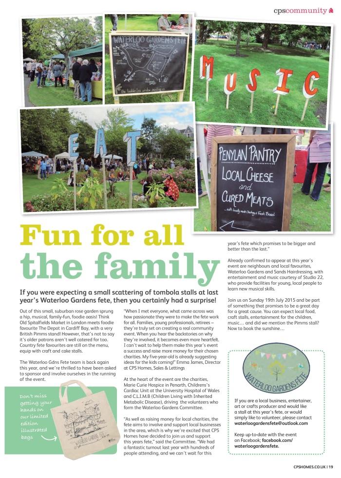 Waterloo Gardens Fete 2015 in Cwtch Magazine