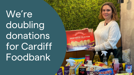 CPS Homes are doubling donations your donations for Cardiff Foodbank
