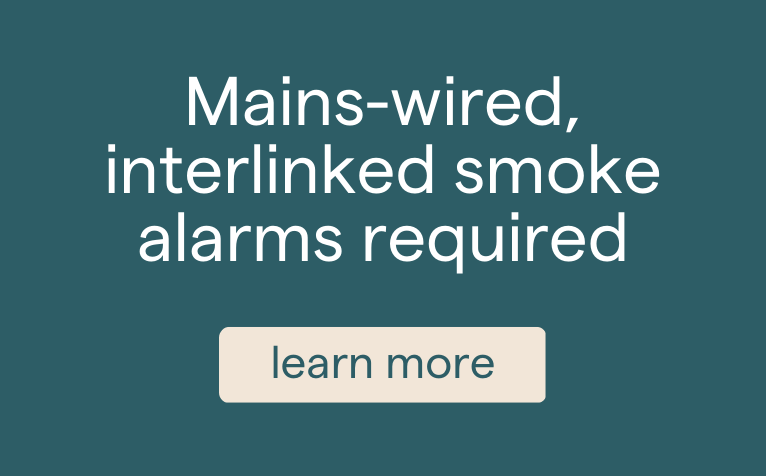 Mains-wired, interlinked smoke alarms required in all properties