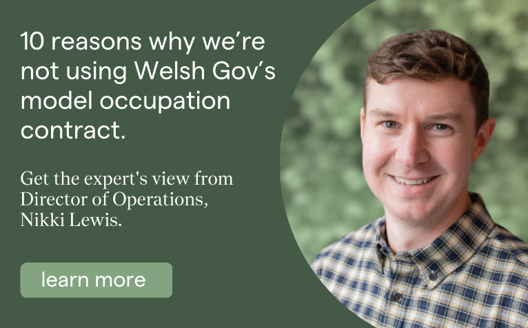 10 reasons why we are not using Welsh Gov’s model occupation contract