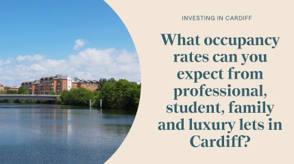 What occupancy rates can you expect from professional, student, family and luxury lets in Cardiff?